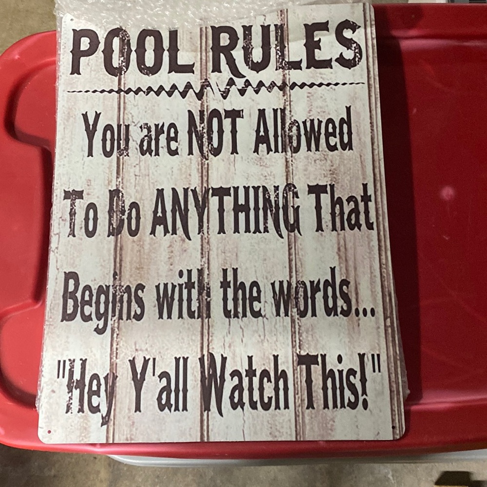 Metal sign